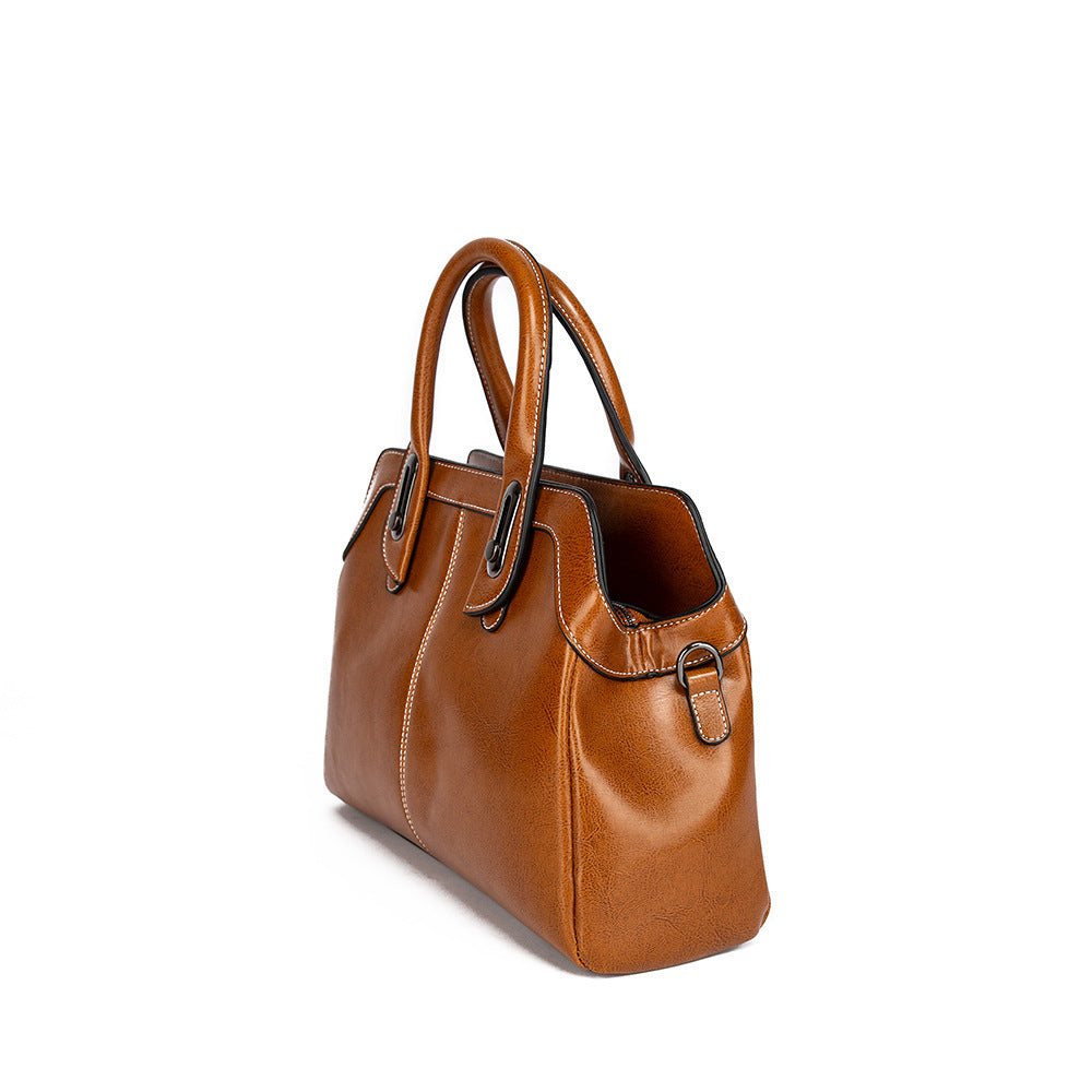 Women's Leather Large Capacity Elegant Mother Commuter Bags