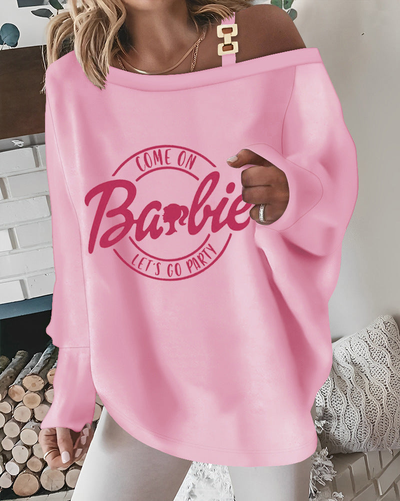 Women's Valentine's Day Pink Fur Loose Sweaters