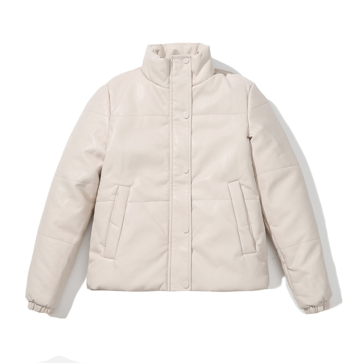 Women's European Leather Thickened Cotton Puffer Shorts