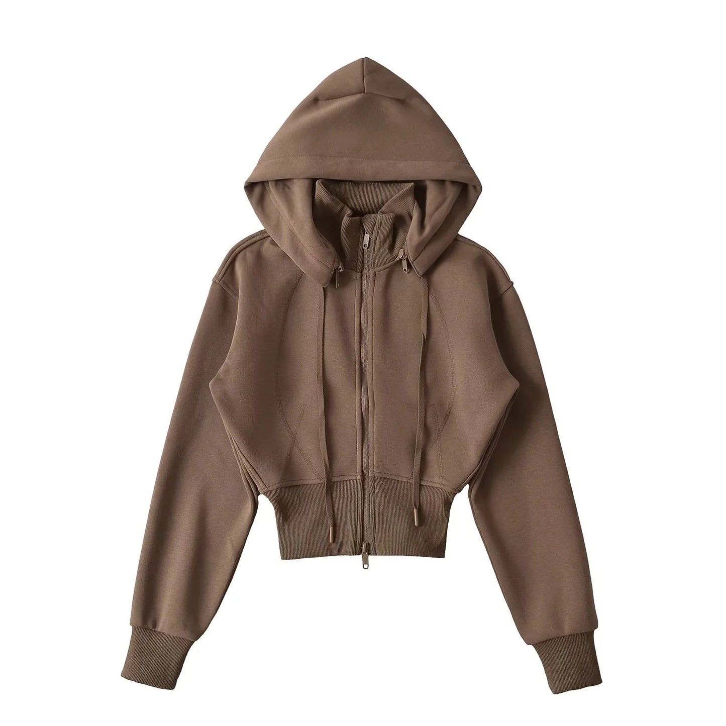 Women's Hooded Drawstring Waist Shirt Solid Color Shorts