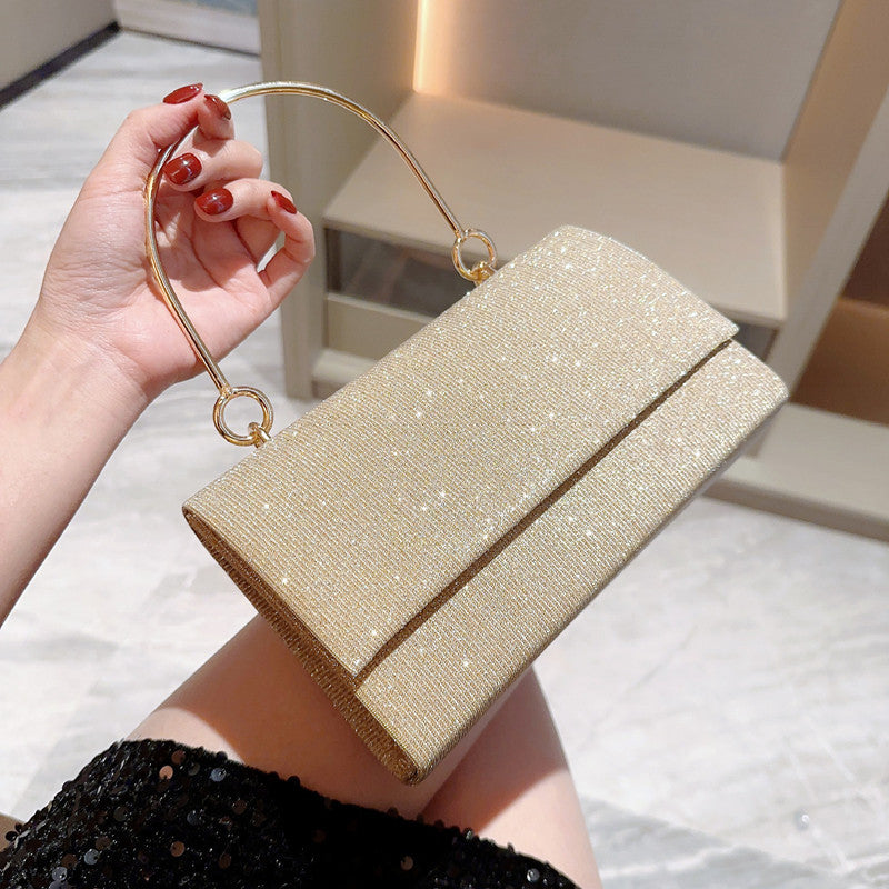 Women's Gold Shiny Large Capacity Dinner Princess Evening Bags