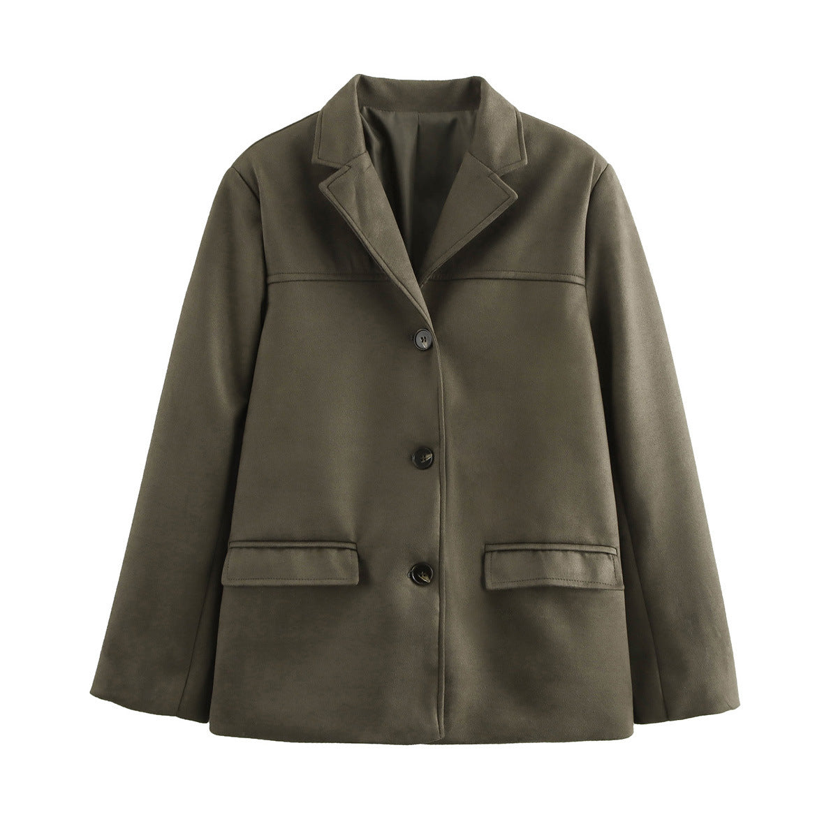 Women's New Autumn Fashion Suede Single-breasted Blazers