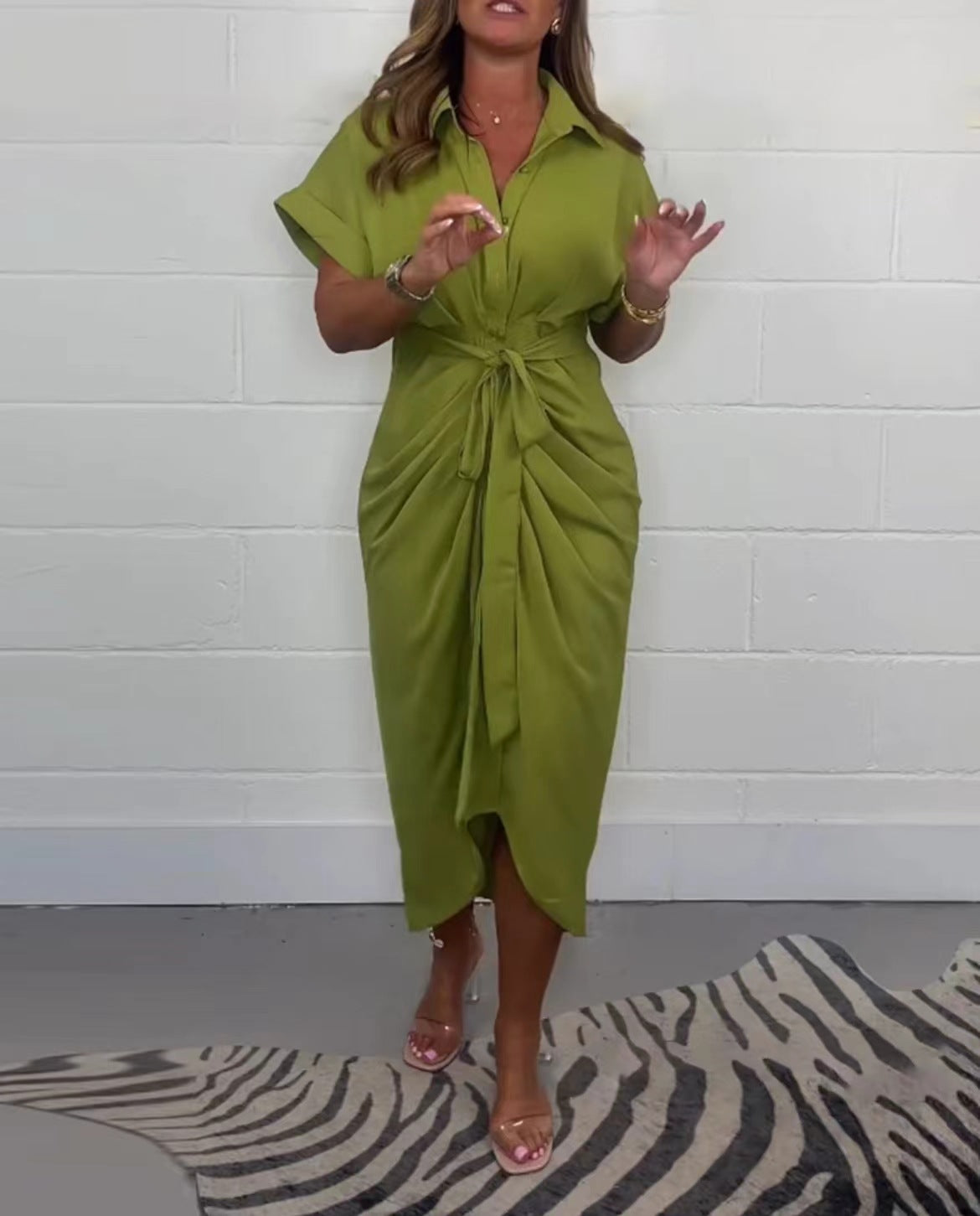 Women's Creative Dress Solid Color Sleeve Dresses