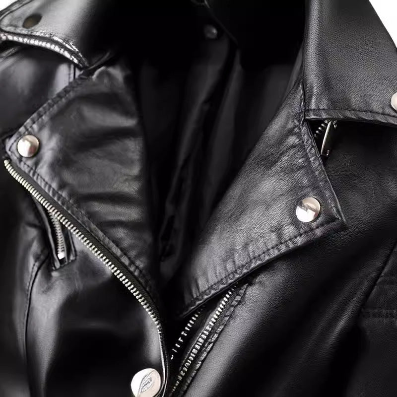 Women's Cool Long-term Spring Lapel Leather Jackets