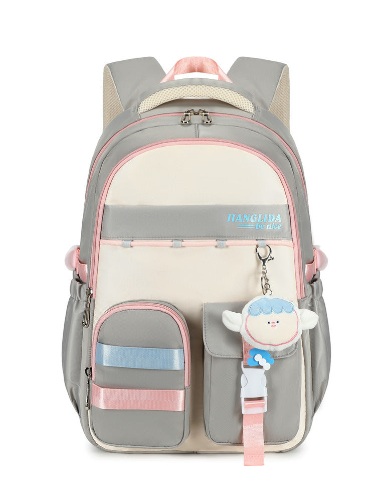 Tuition Korean Style Junior High Color Matching Middle School Students' Schoolbags