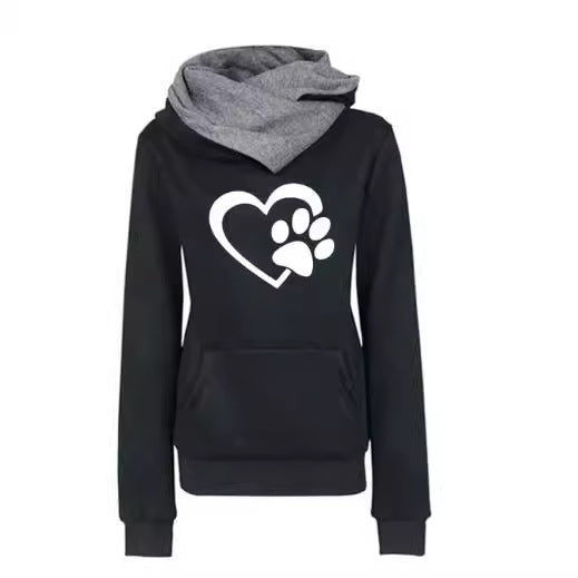 Women's Hoodie Pullover Cat's Paw Love Outdoor Sweaters