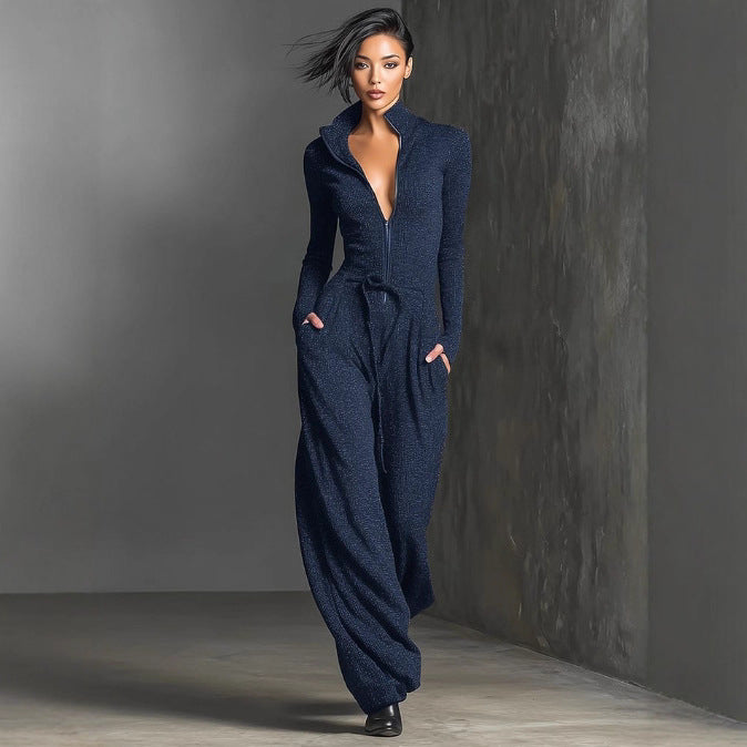 Women's Charming Sexy Fashion Zipper Sports Jumpsuits
