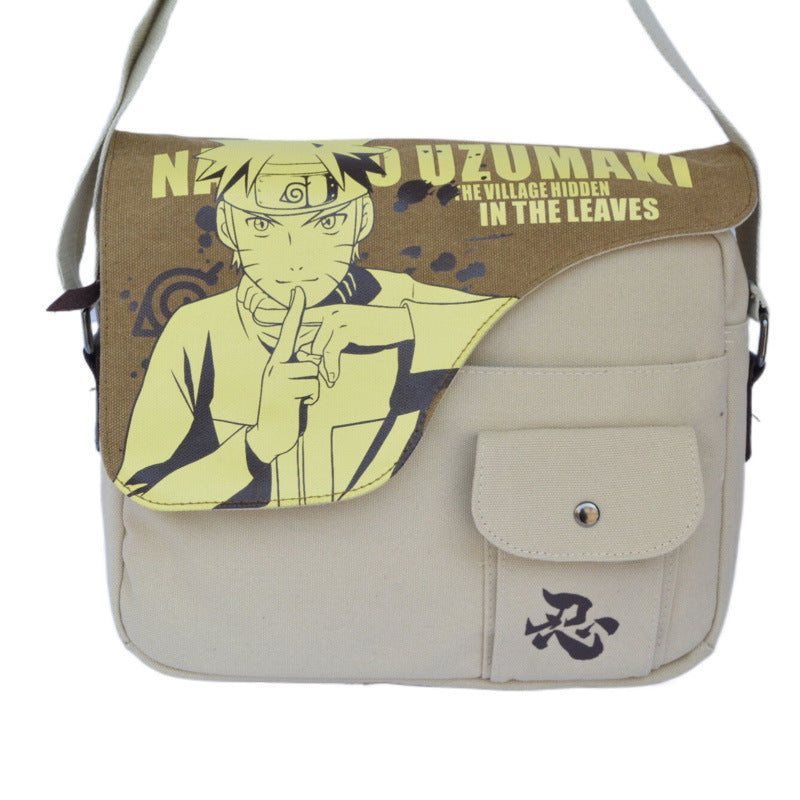 Anime Single Totoro Washed Canvas Attack On Titan Men's Shoulder Bags