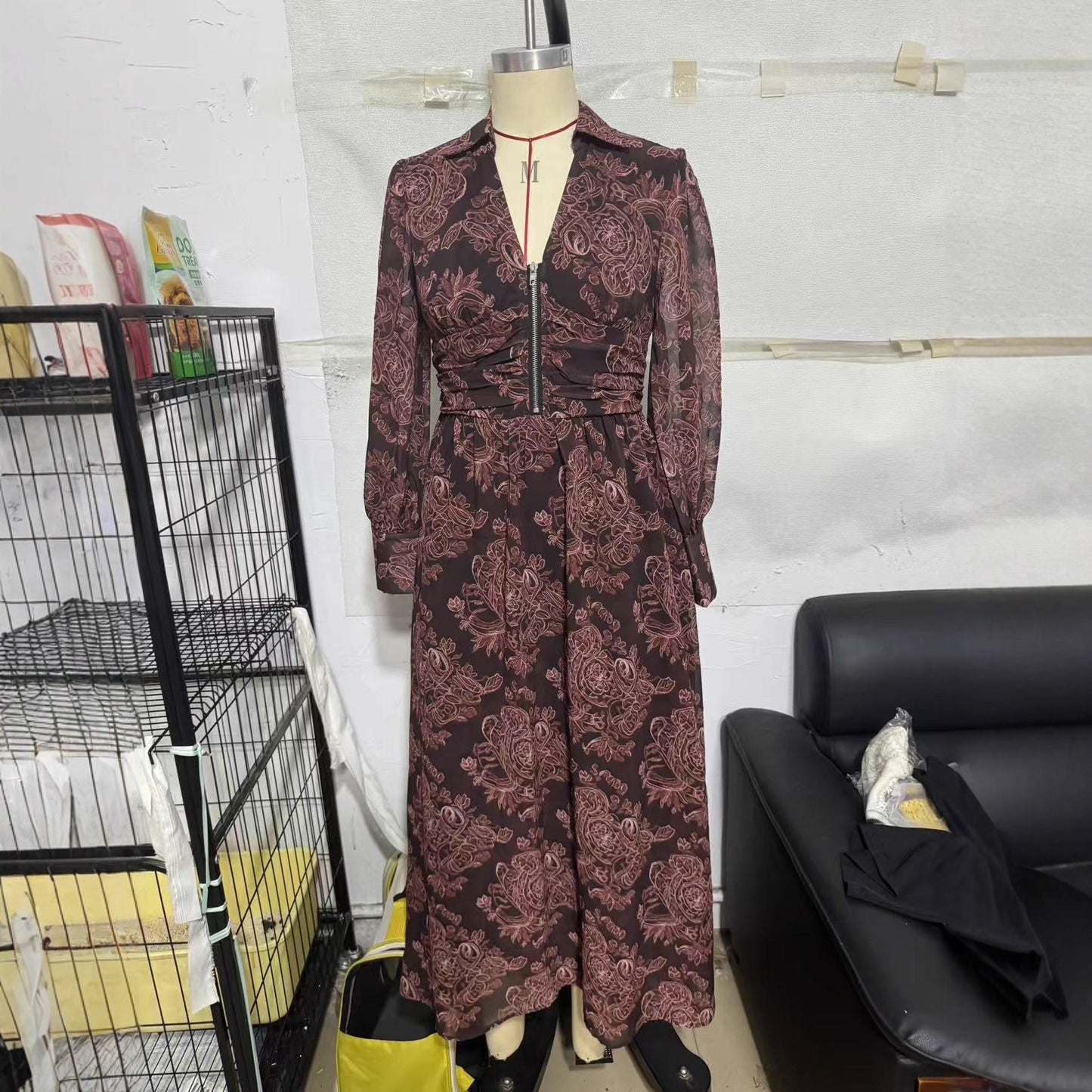Temperament French Style Floral Elegant Long Dresses