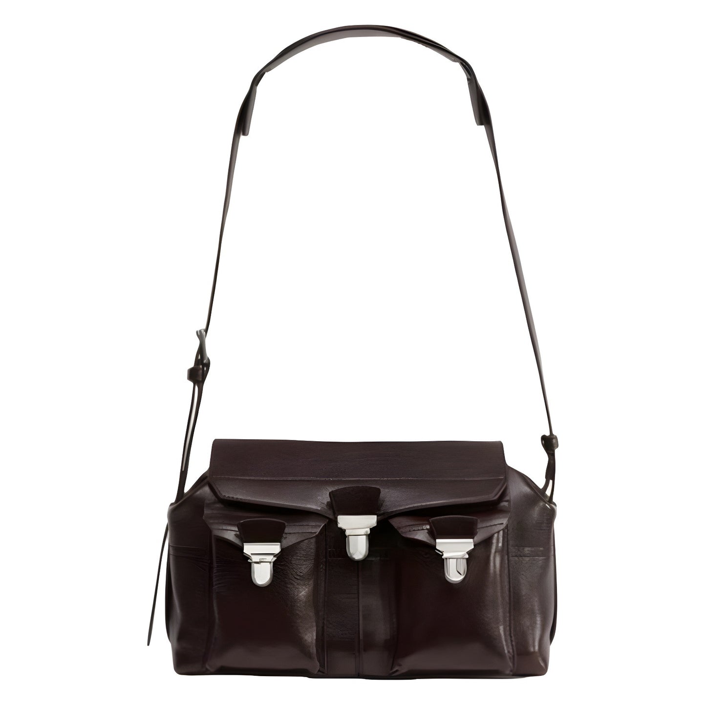 French Niche First Layer Cowhide Motorcycle Working Crossbody Bags