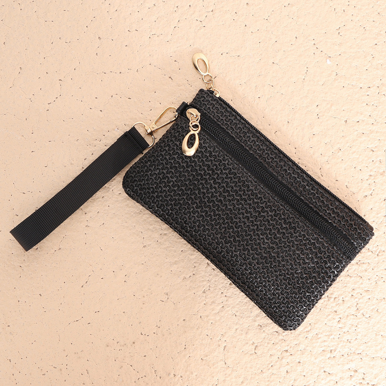 Woven Clutch Storage Buggy Long Double Handbags