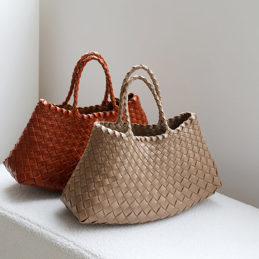 Women's Sense Weaving Artistic Vegetable Basket French Bags
