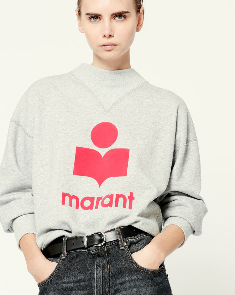Women's Style Classic Flocked Printed Turtleneck Cotton Sweaters