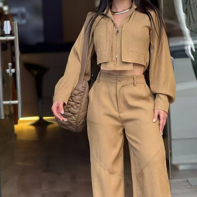 Women's Fashion Casual Elastic Waist Three-dimensional Decoration Suits