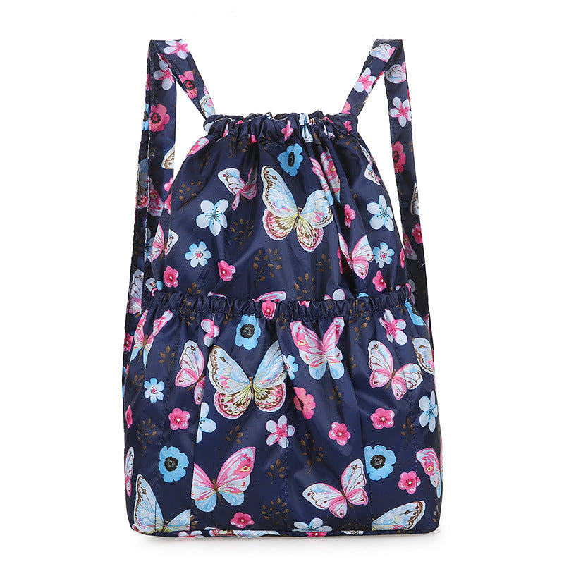 Beautiful Folding Drawstring Pocket Large Capacity Backpacks