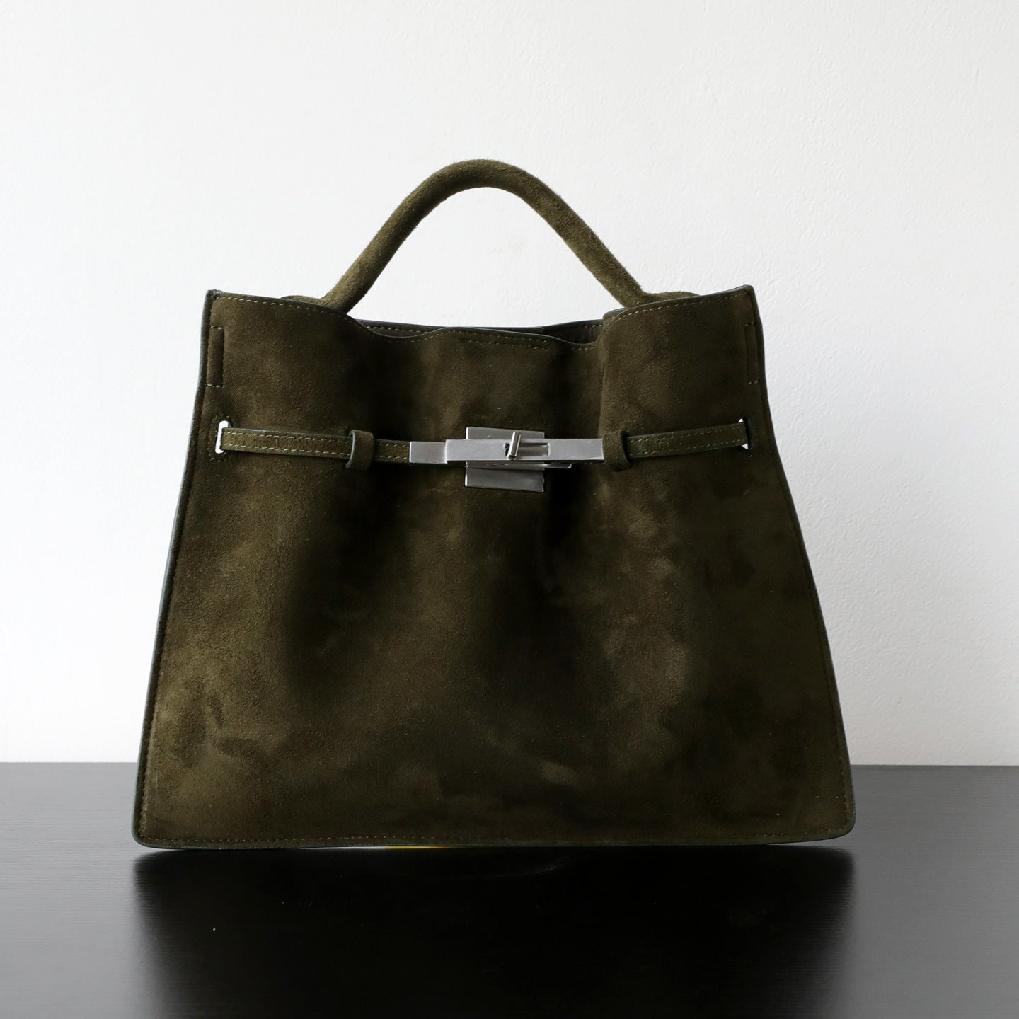 Interest Light Luxury Vintage Suede Kelly High Handbags