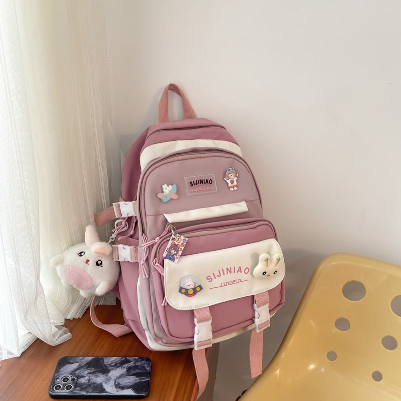 Female Burden Relief Spine Protection Junior High Middle School Students' Schoolbags