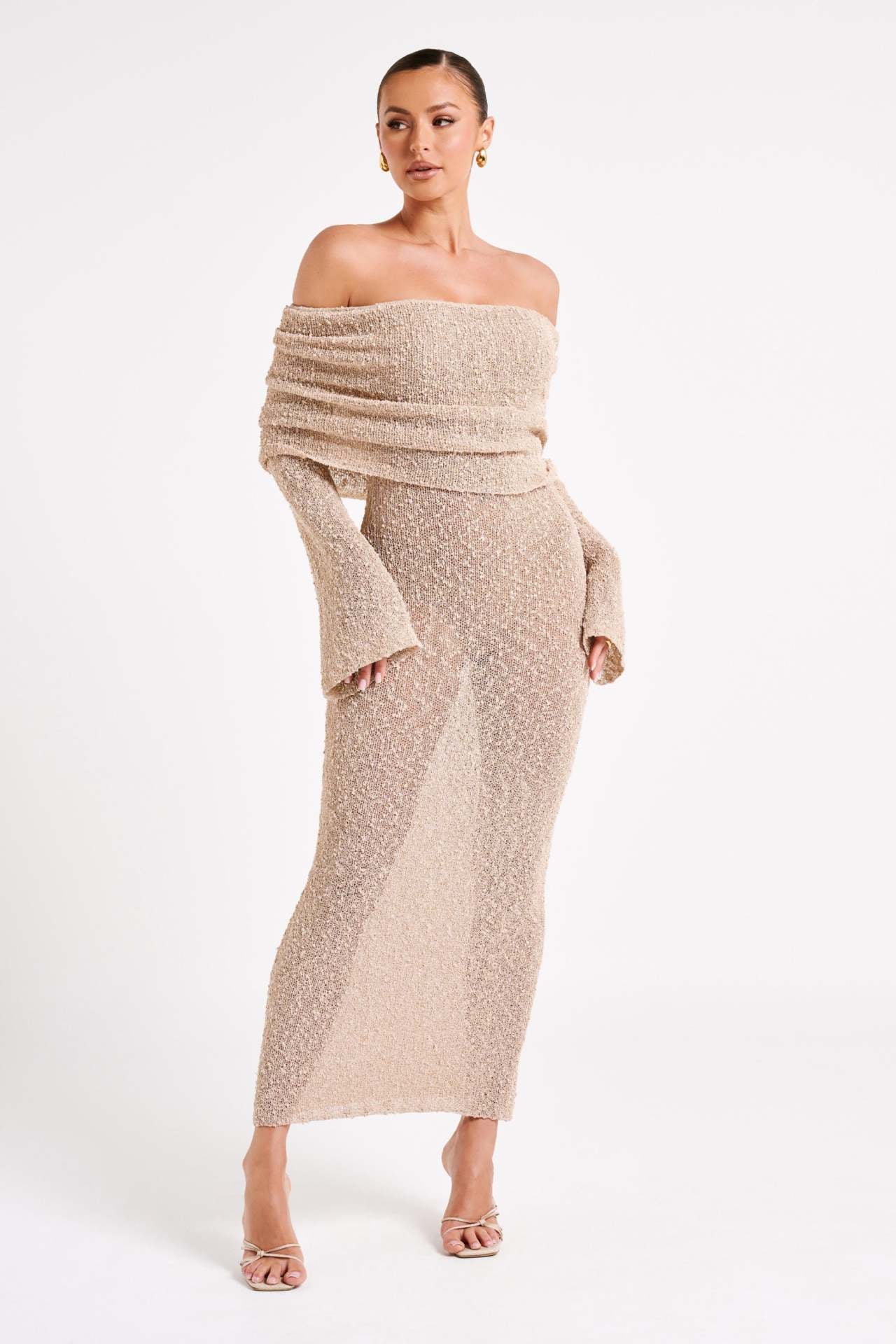 Beach Vacation Cover-up Slimming Flared Sleeves Dresses