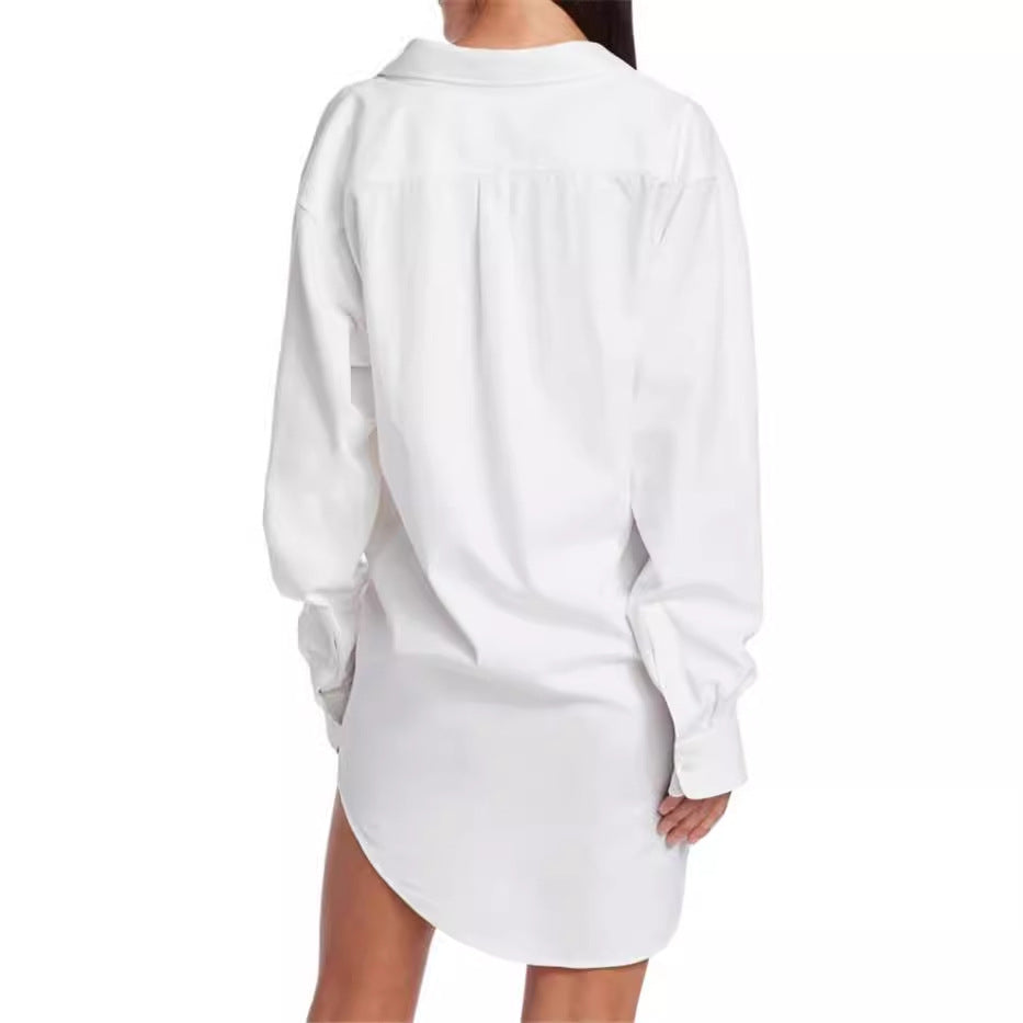 Women's Irregular Shirt Dress Design Sense Niche Blouses