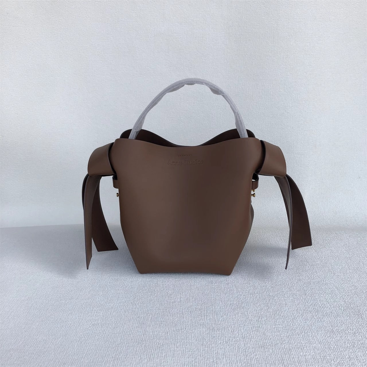 Fashion Women's Niche Cowhide Minimalist Bowknot Small Square Bags