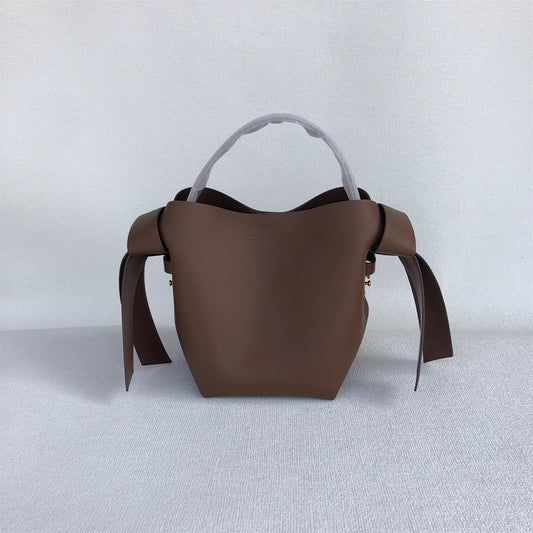 Fashion Women's Niche Cowhide Minimalist Bowknot Small Square Bags