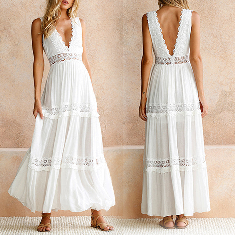 Fashion Lace Temperament Commute Mid-length Solid Color Skirts