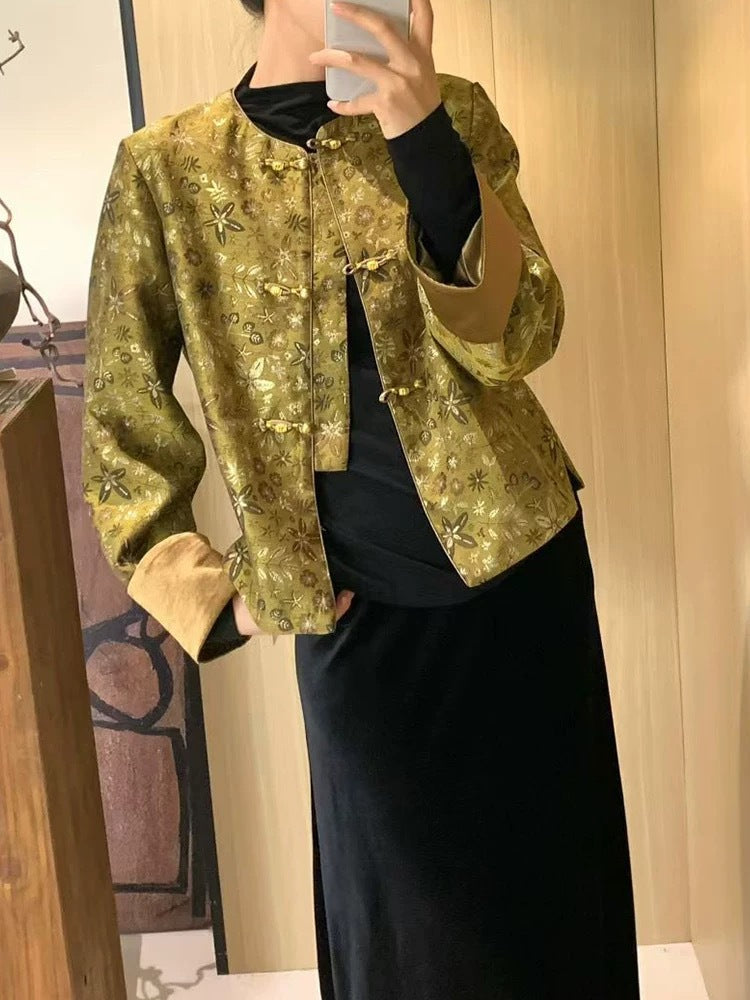Graceful Versatile Chinese Style Traditional Buckle Blouses