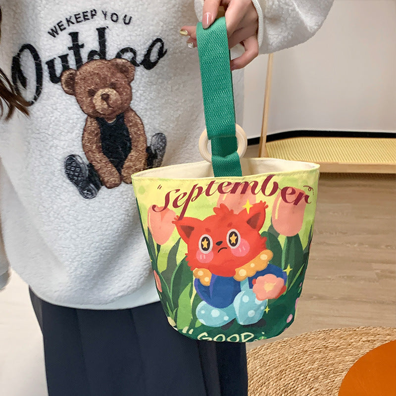 Korean Style Commuter Canvas Cute Cloth Handbags