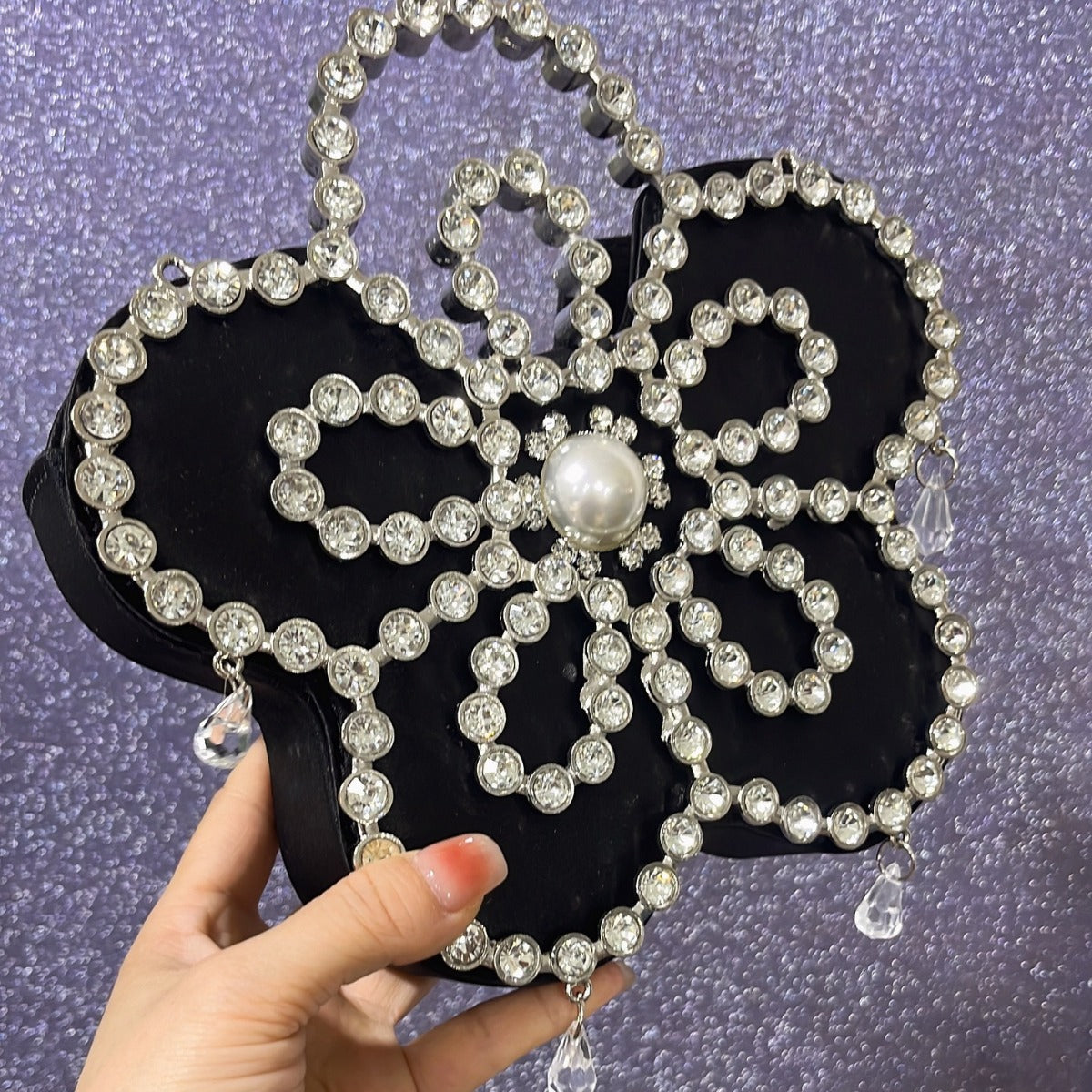 Elegant French Fairy Shiny Flower Pearl Bags
