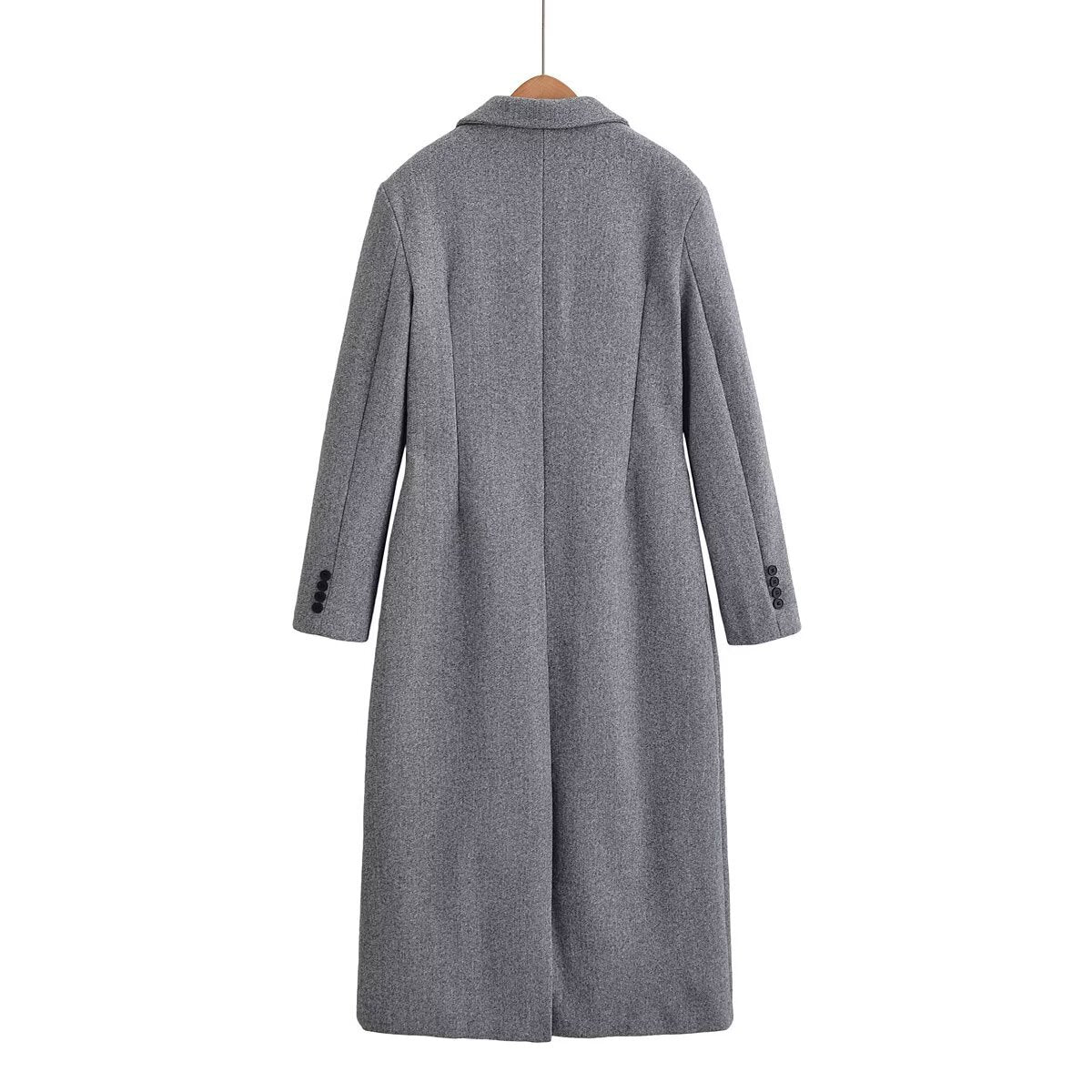Women's Autumn Two-color Woolen Collar Long For Coats