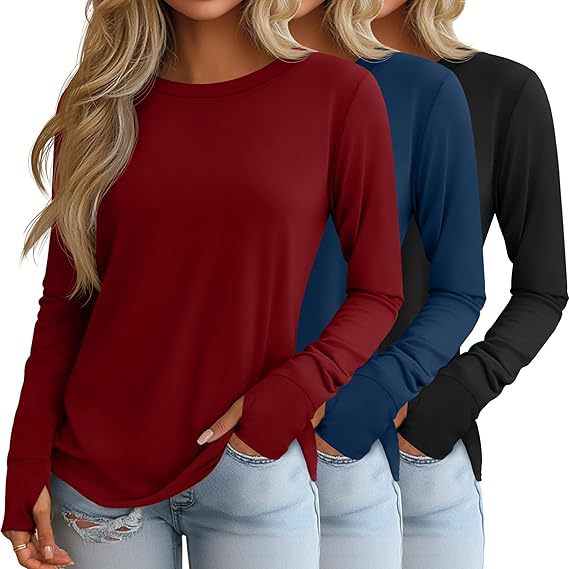 Women's Autumn Round Neck T-shirt Temperament Commute Blouses