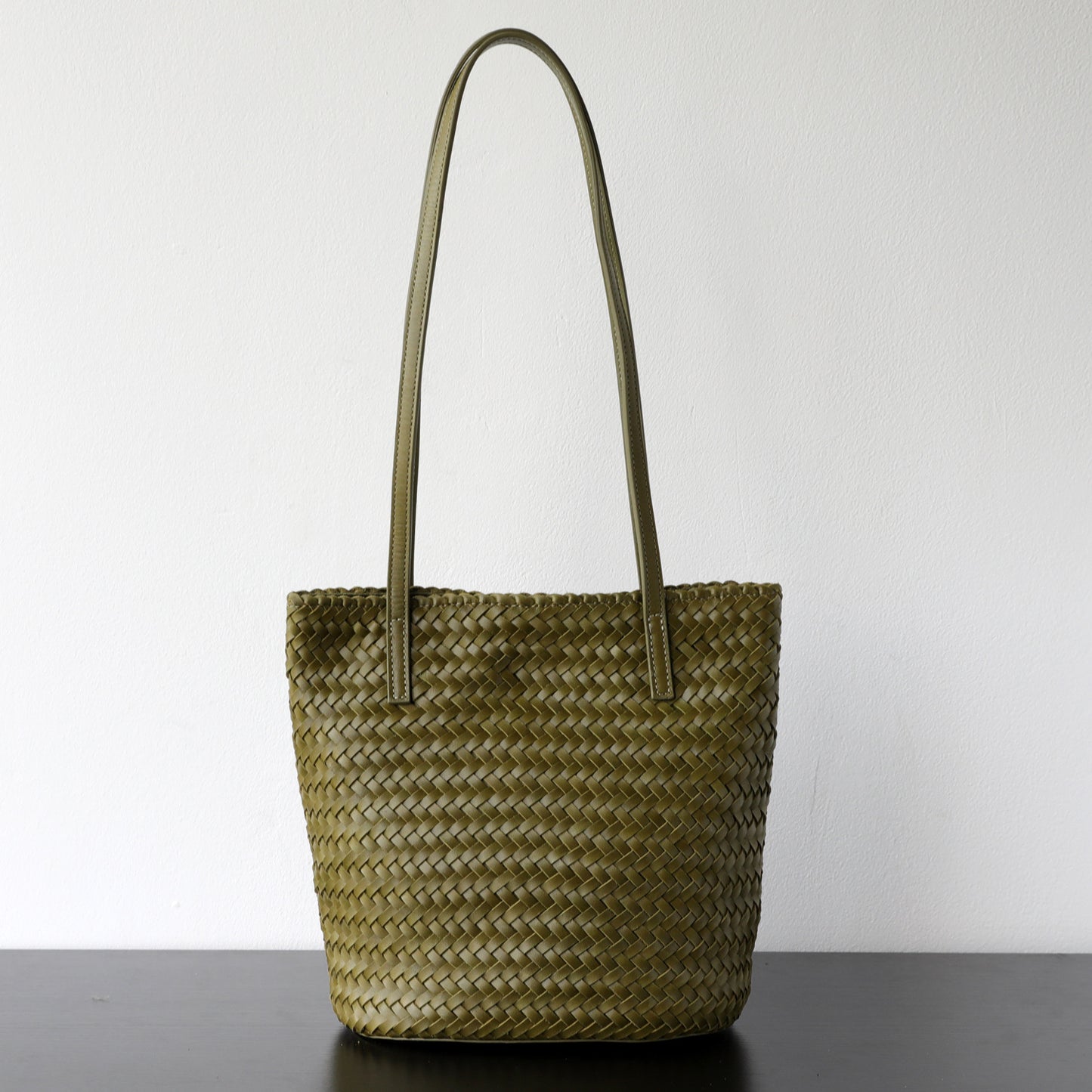 Layer Vegetable Tanning Leather Hand-woven Underarm Armpit Bags