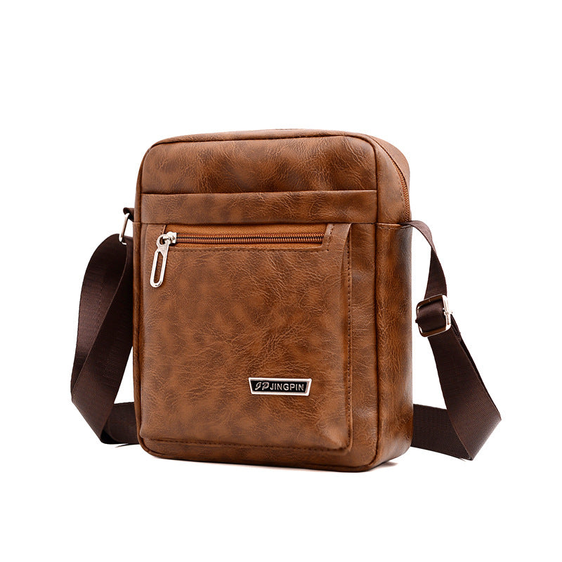 Men's Korean Style Large Capacity Leather Men's Shoulder Bags