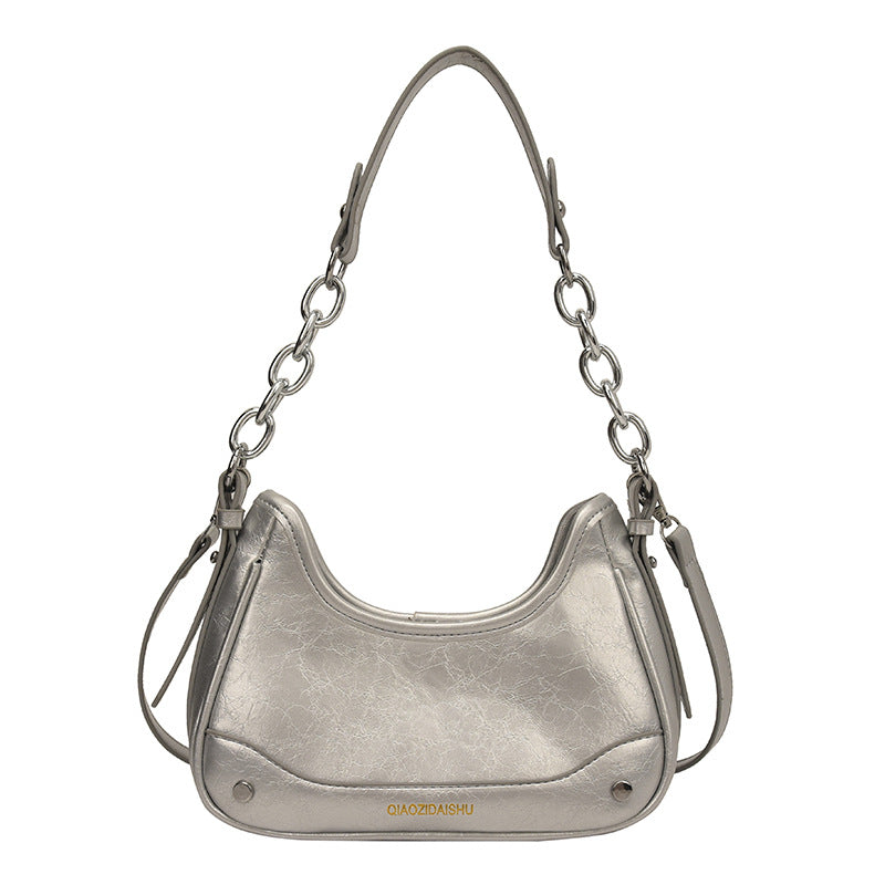Advanced Texture Crescent Moon Retro Chain Bags