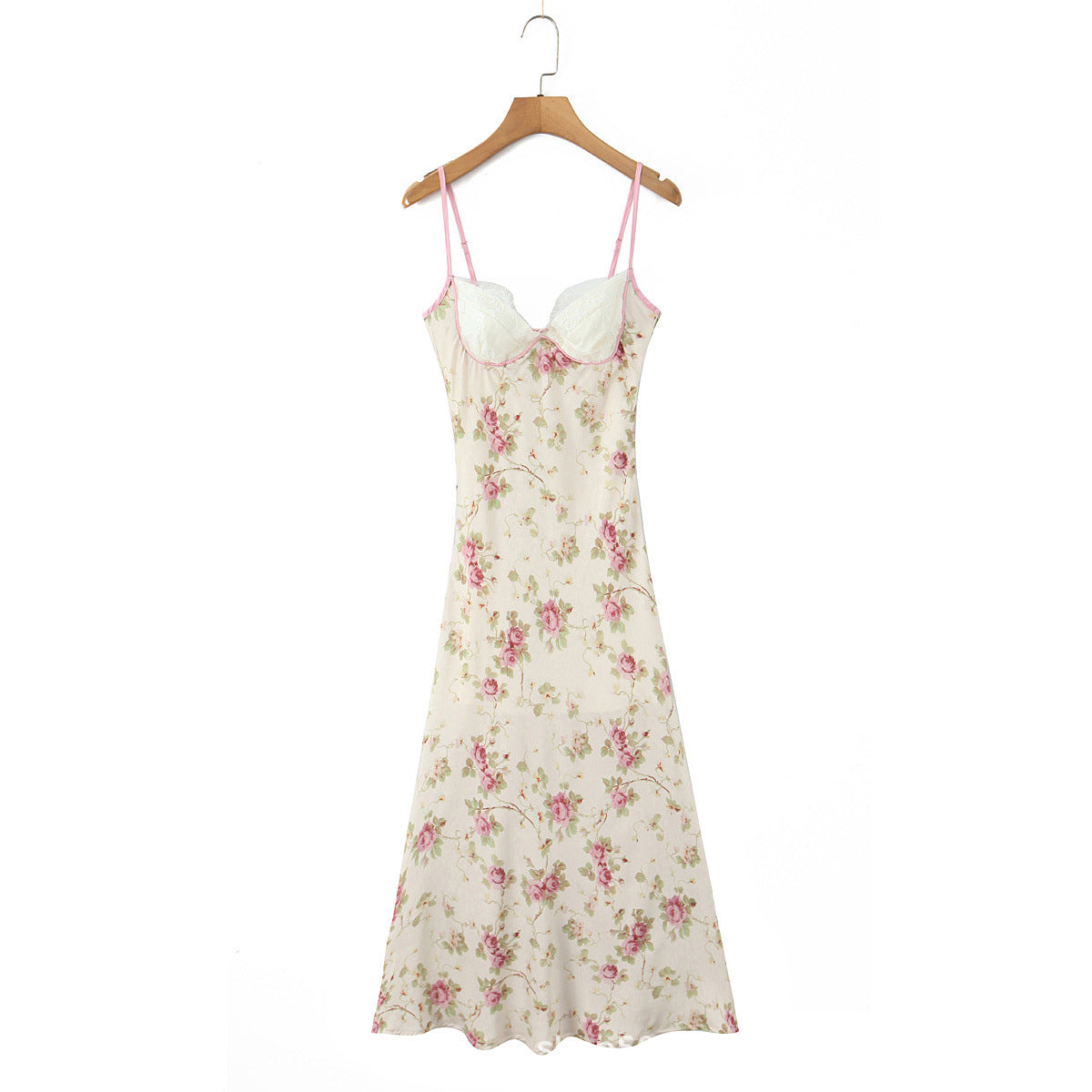 French Romantic Sweet Floral Lace Stitching Dresses