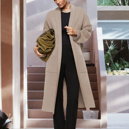 Women's Loose Large Mid-length Pocket For Knitwear