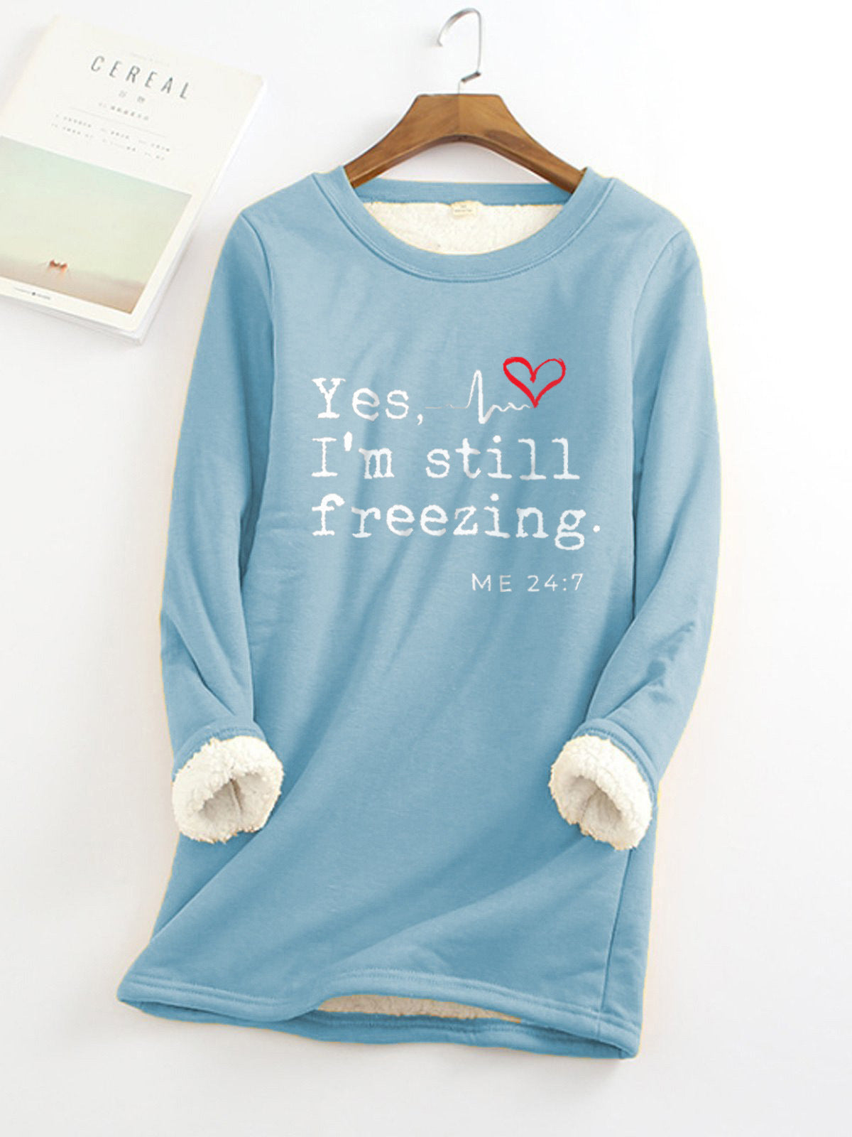 Glamorous Fleece-lined Thermal Base Printing Series Women's Sweater, Sweater