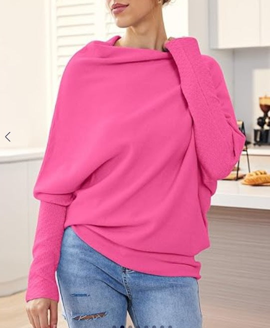 Solid Color Round Neck Long Sleeve Comfortable Sweaters