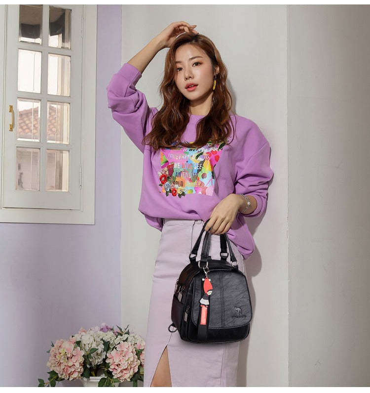 Women's Classic Fashionable Soft Leather Textured Crossbody Bags