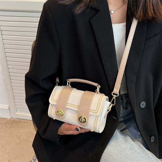 Women's Popular Texture Western Style Contrast Color Shoulder Bags