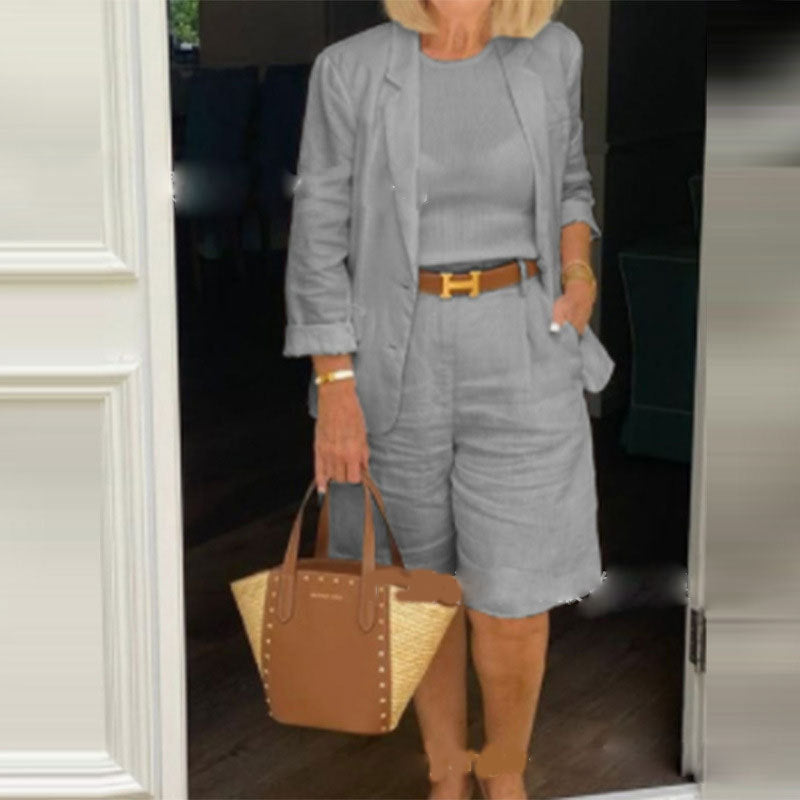 Women's New Versatile Cotton Small Two-piece Suits