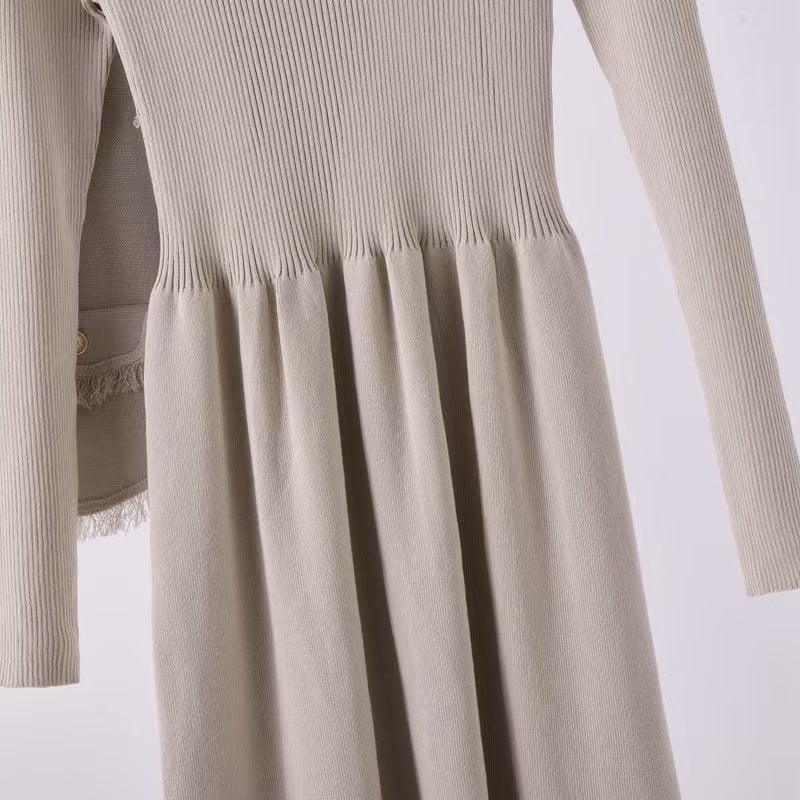 French Tassel Classic Style Dress Two-piece Suits