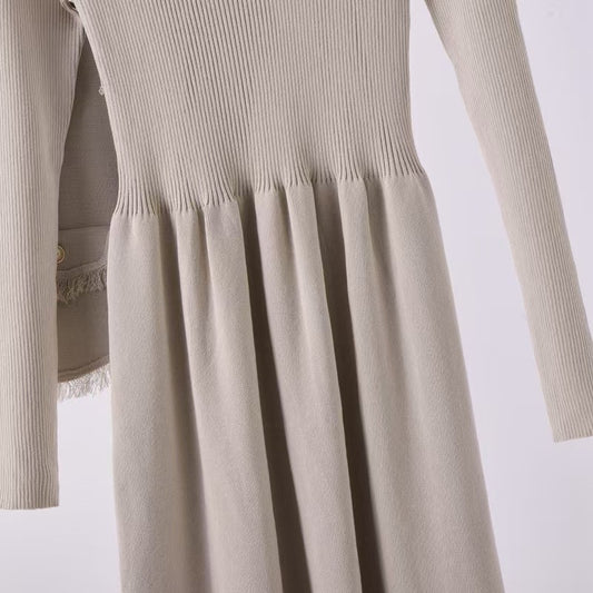 French Tassel Classic Style Dress Two-piece Suits