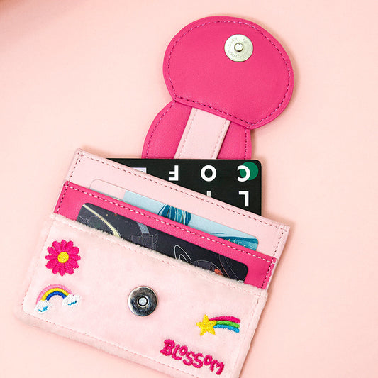 Warner Authorized The Leather Splicing Macaron Card Holder