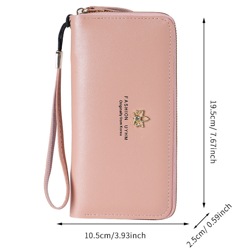 Women's Zipper Korean Style Mobile Large Capacity Ladies Wallets