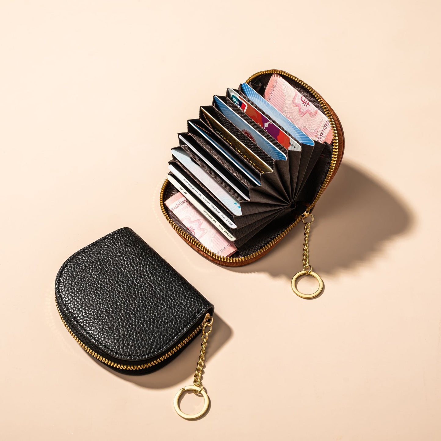 Semicircle Expanding Female Multiple Slots Large Capacity Sleeve Card Holder