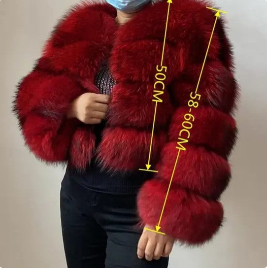 Women's Fur Imitation Raccoon Stitching Artificial Coats
