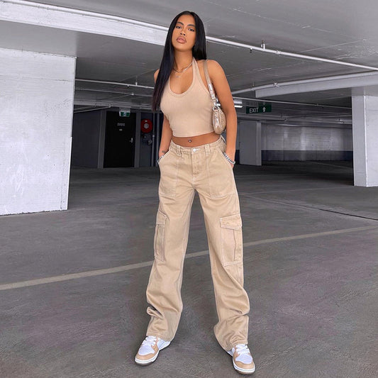 Women's Denim Design Personality Work Clothes Trousers Women's Jeans