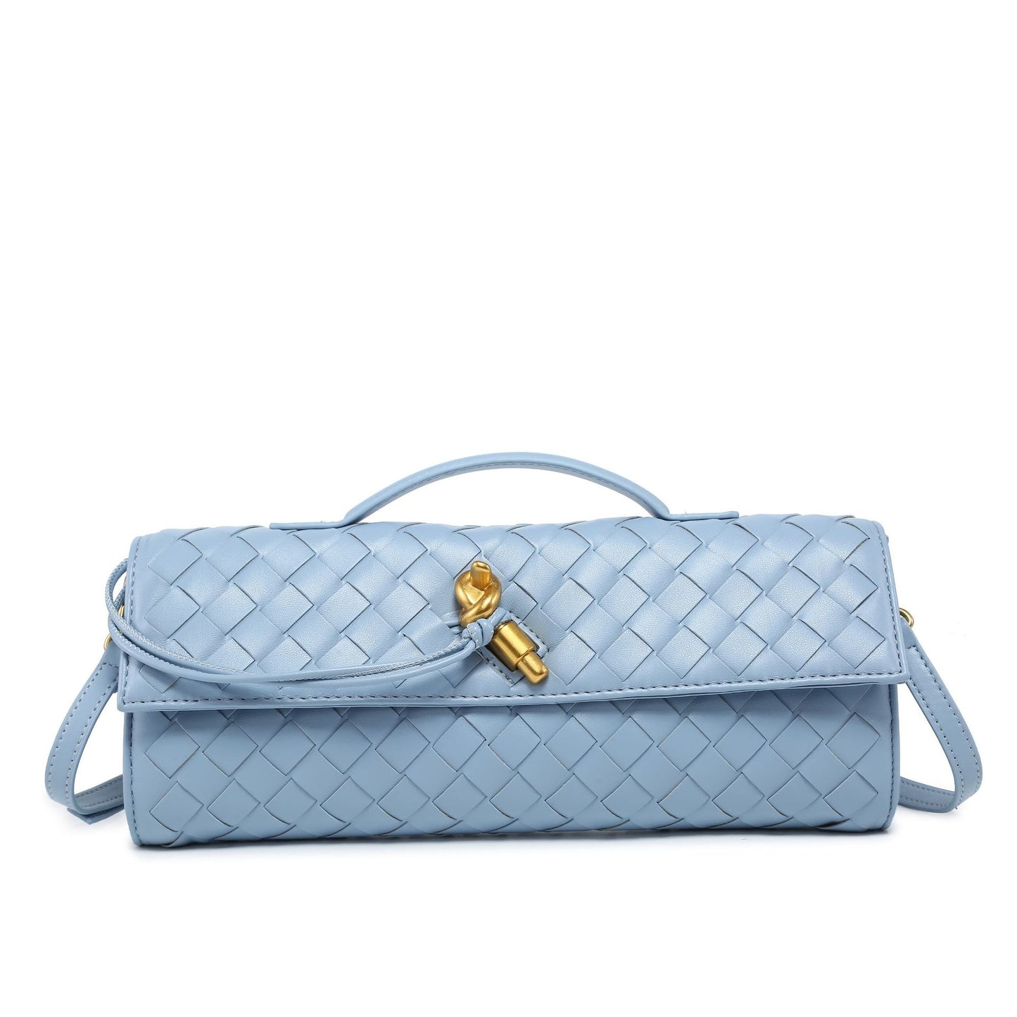 Woven Dinner Horizontal Baguette Advanced One Shoulder Bags
