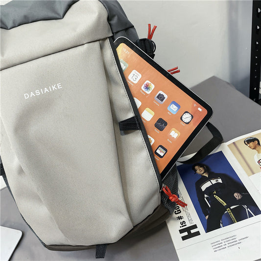 Women's & Men's & Hiking Leisure Large Capacity Couple Middle School Students' Schoolbags